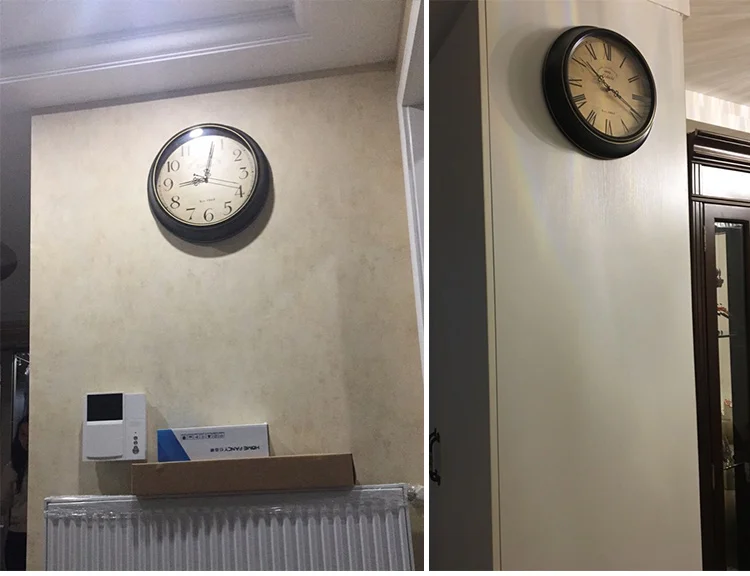 Европейские римские арабские цифры настенные часы 12 дюймов украшение для дома