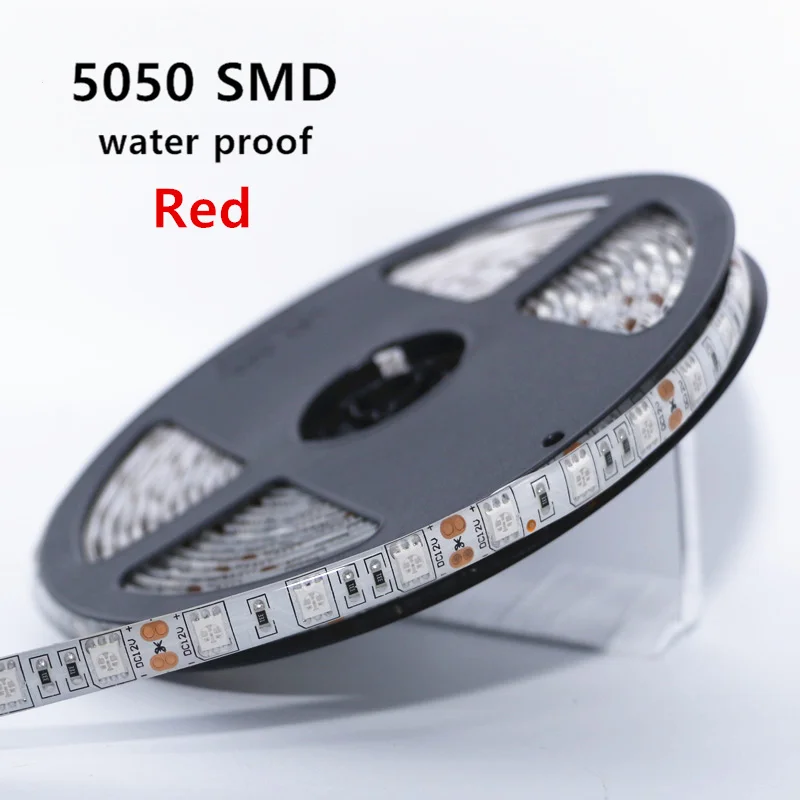 Водонепроницаемая светодиодная лента IP65 12 В постоянного тока 5 м 2835 5630 5050 SMD 300