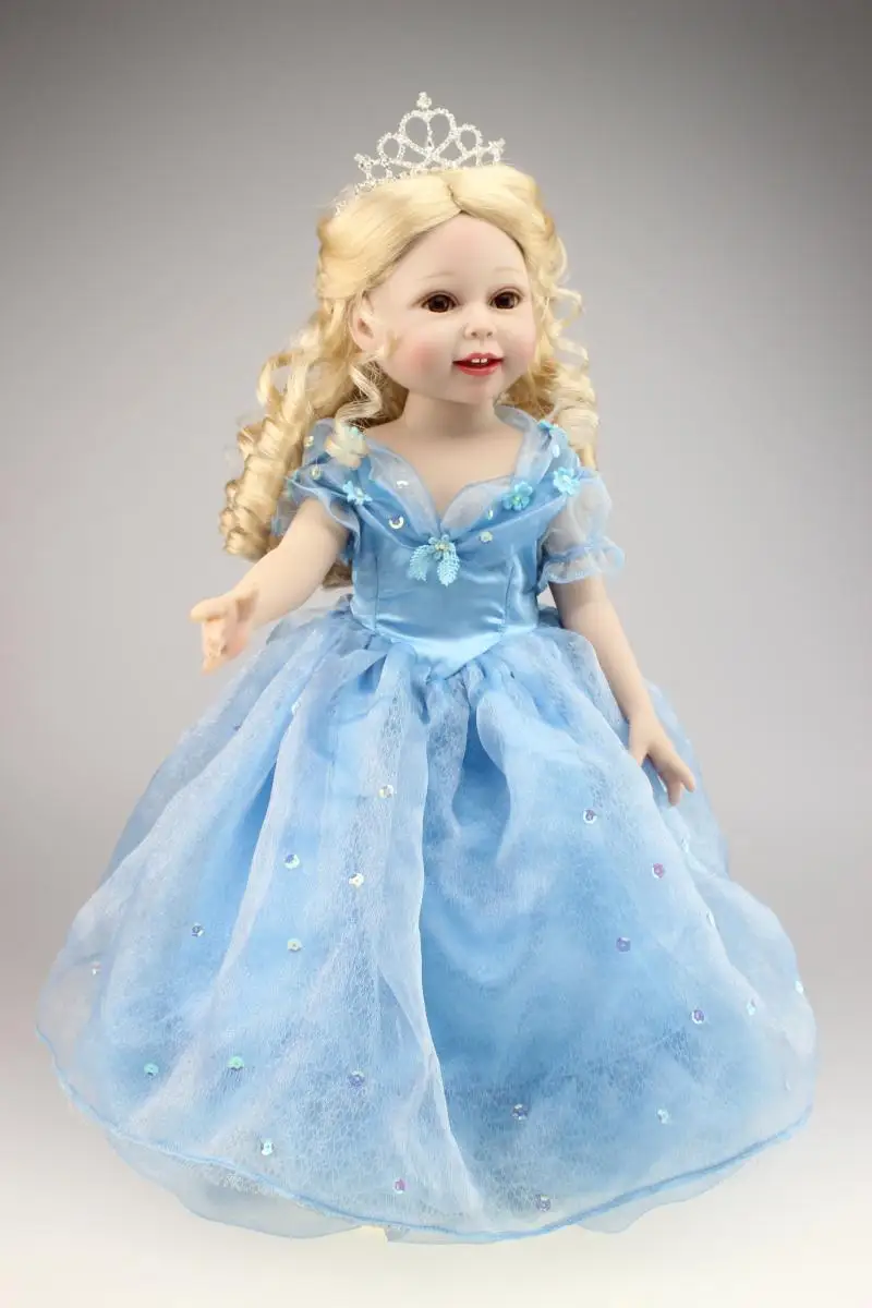 

18 Inches Girl Doll Full Vinly Lifelike Adora Girl Princess Dolls Boneca Brinquedos New Year Present Toys for Girls