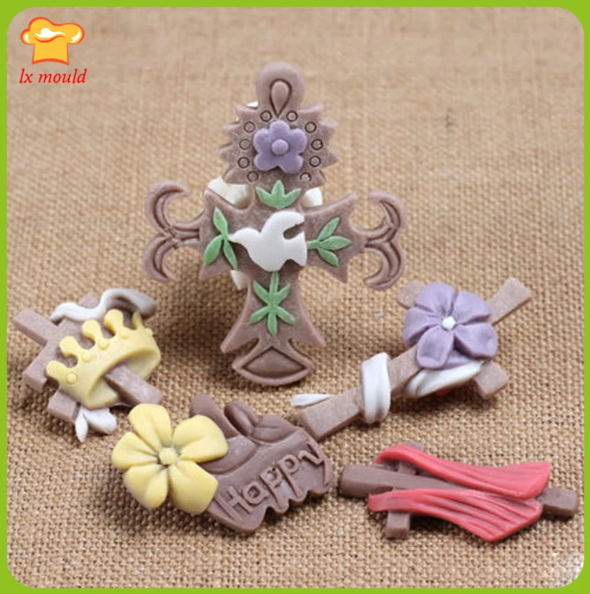 

European jewelry modeling fondant cake decorative mold brooch crystal Dijiao mold
