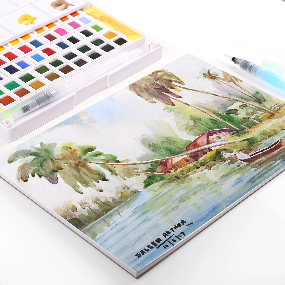 12 листов художника акварельные краски бумага для DIY Рисования Эскиз книги товары для рукоделия