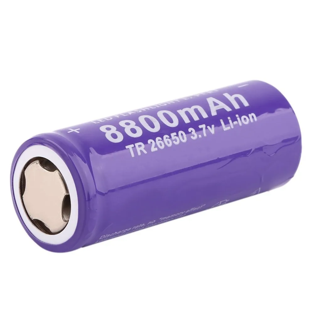 3 7 V 26650 8800mAh литий ионная аккумуляторная батарея для светодиодного фонарика