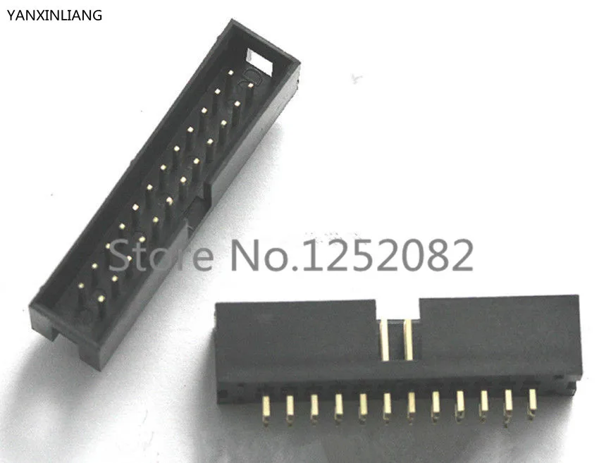 

10pcs 2.54mm 2x12 DC3 24 Pin Straight Male Shrouded PCB IDC Socket Box header