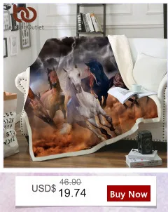 Постельные принадлежности Outlet лошади шерпа пледы одеяло 3D пыльная молния покрывало с принтом фотографии плюшевое одеяло на диван 150x200 см