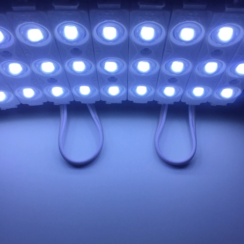 New Ultra brightness 200pcs/lot 2835 3LED injection led module 12V 1.5w with lens Waterproof IP65 Aluminum substrate | Лампы и