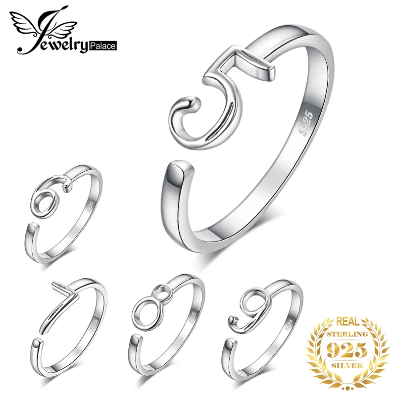 JewelryPalace модные 0.08ct стимулировали сапфирами пасьянс кольцо стерлингового серебра