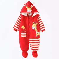 2016 new fashion giraffe overall animal rompers cartoon boygirl outerwear winter cotton infant clothes bebe clothing