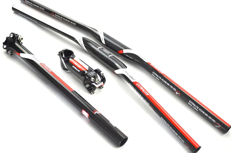 Полностью из углеродного волокна комплект рулей для велосипеда 3k Руль + стержень