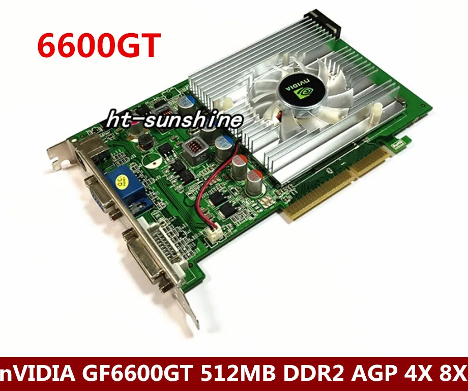 Видеокарта nVIDIA GeForce 6600GT 512MB DDR2 AGP 4X 8X VGA DVI| |