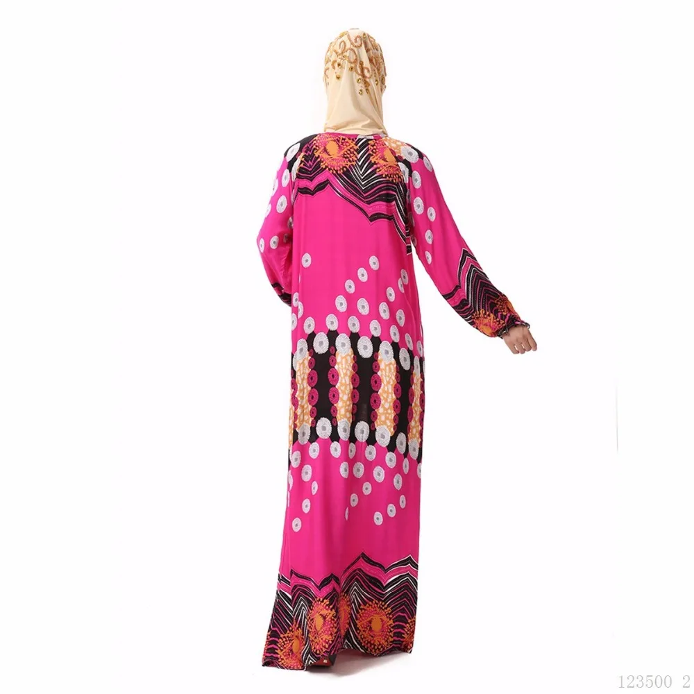 Длинное платье макси с длинным рукавом мусульманское мусульманский кафтан