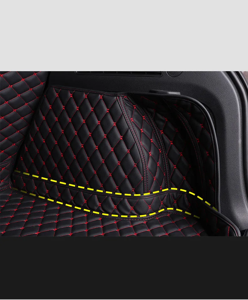 

Fit For Jaguar F-Pace X761 2016-2018 leather Accessories Interior Rear Auto Car Boot Cargo Trunk Mat Auto Mats 1set
