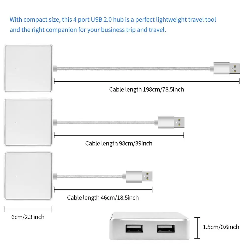 Алюминиевая отделка 4 порта USB 2 0 концентратор сплиттер для поверхности книги