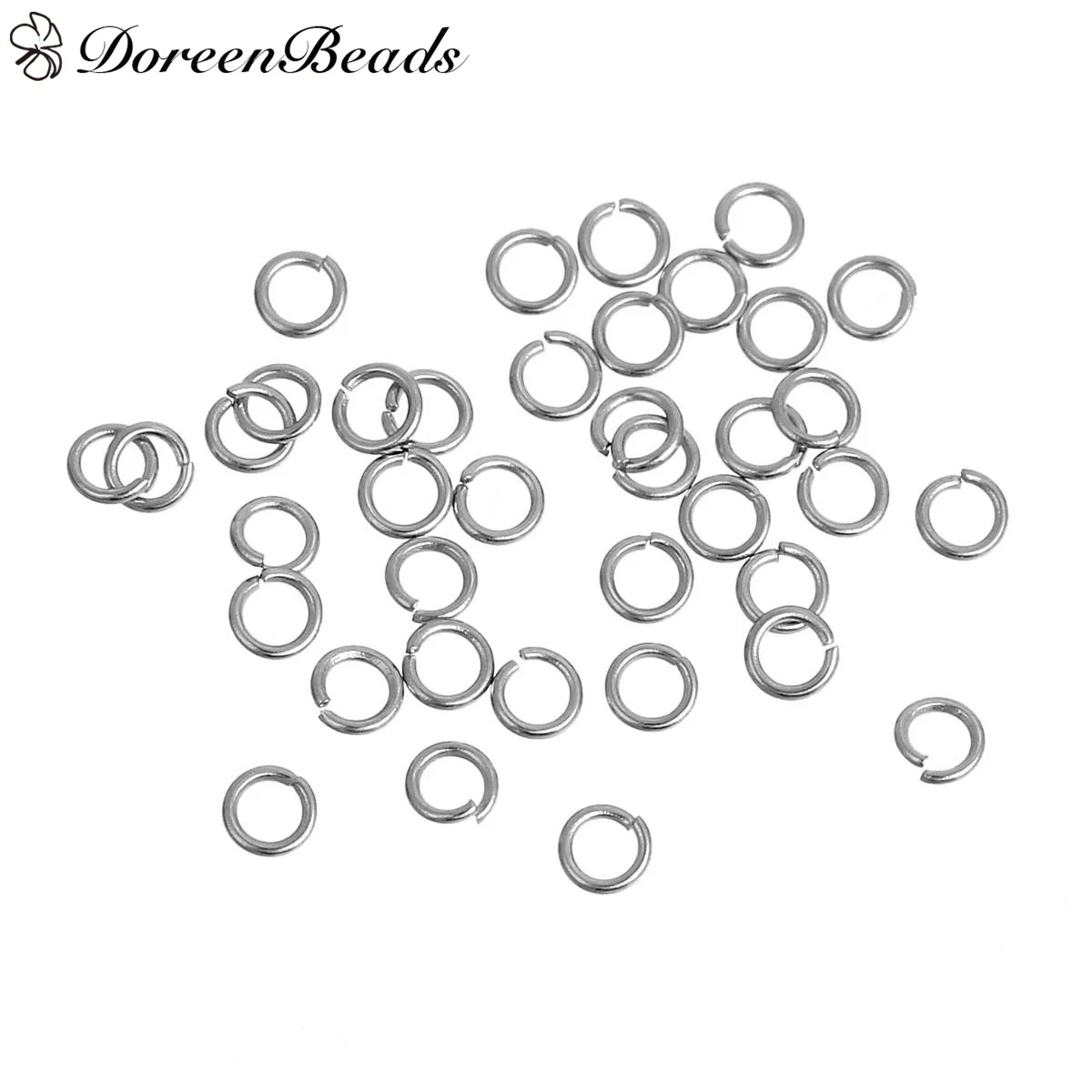DoreenBeads 304 открытые переходные кольца из нержавеющей стали фурнитура круглые