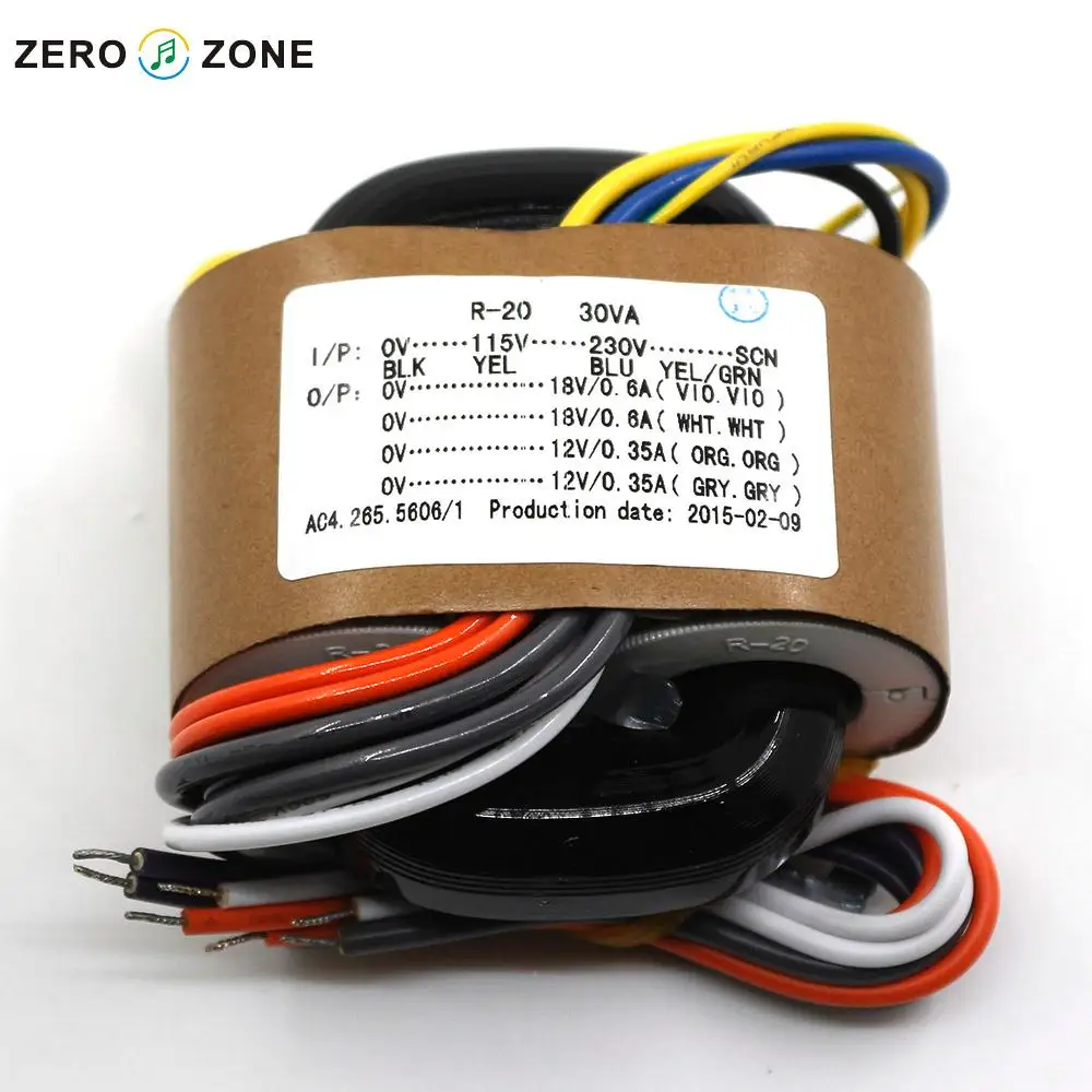 Трансформатор ZEROZONE 30VA Dual 18V 12V R type 30W * 2 + трансформатор для аудио|r-type transformers|transformer
