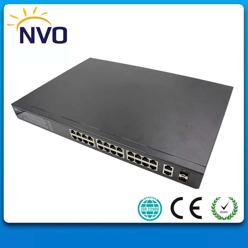 24 порта 100 Мбит/с PoE коммутатор с 2 гигабитными комбо (SFP) слотами|switch sfp|sfp portswitch sfp port