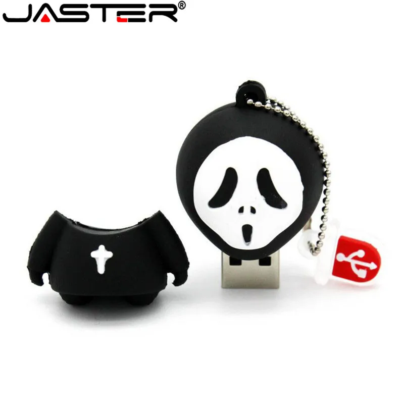 JASTER модные новые продукты страшный призрак USB флэш накопитель Флешка в форме