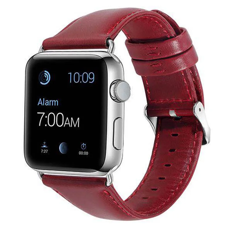 Сменный ремешок из натуральной кожи Crazy Horse для часов Red Apple 38 мм 42 браслет