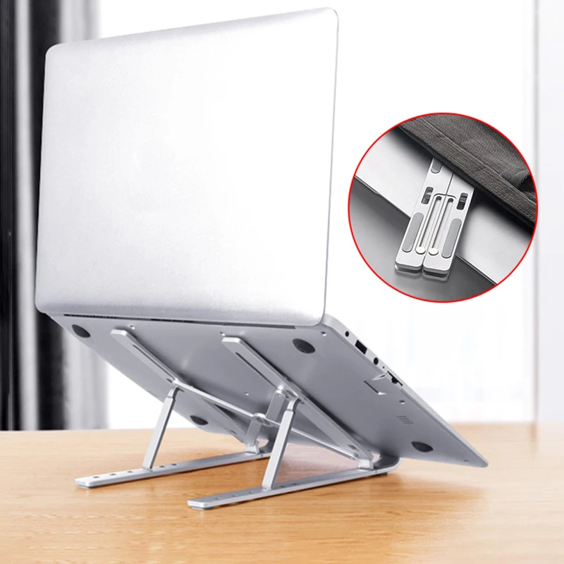 Folding Portable Laptop Stand Viewing Angle/Height Adjustable Quality macbook Notebook Aluminum Alloy Bracket Cooling Pad | Автомобили и