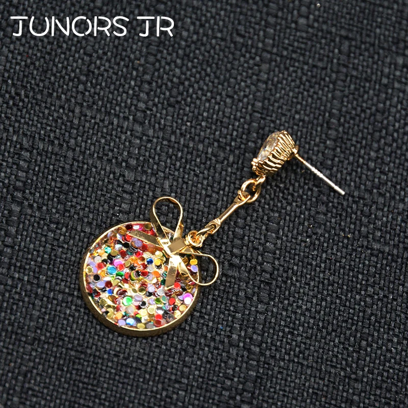 Роскошные круглые цвета с блестками и золотым бантом Кристальные полые Висячие