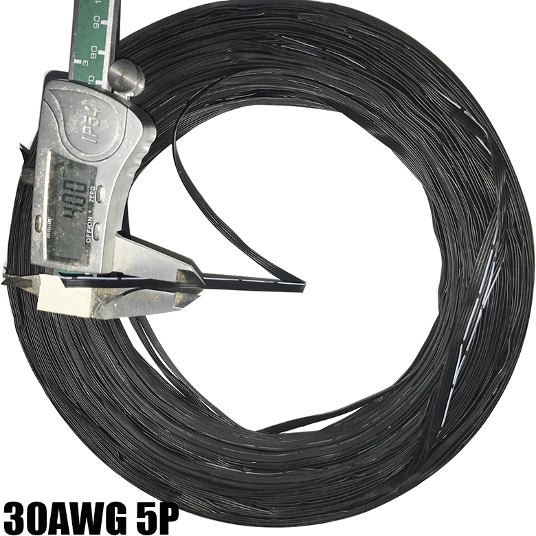 30AWG 2P 3P 4P 5P 6P мягкий электрический кабель высокая температура резиновый провод параллельный провод 5 м 10 м луженая медная проволока Гибкая линия