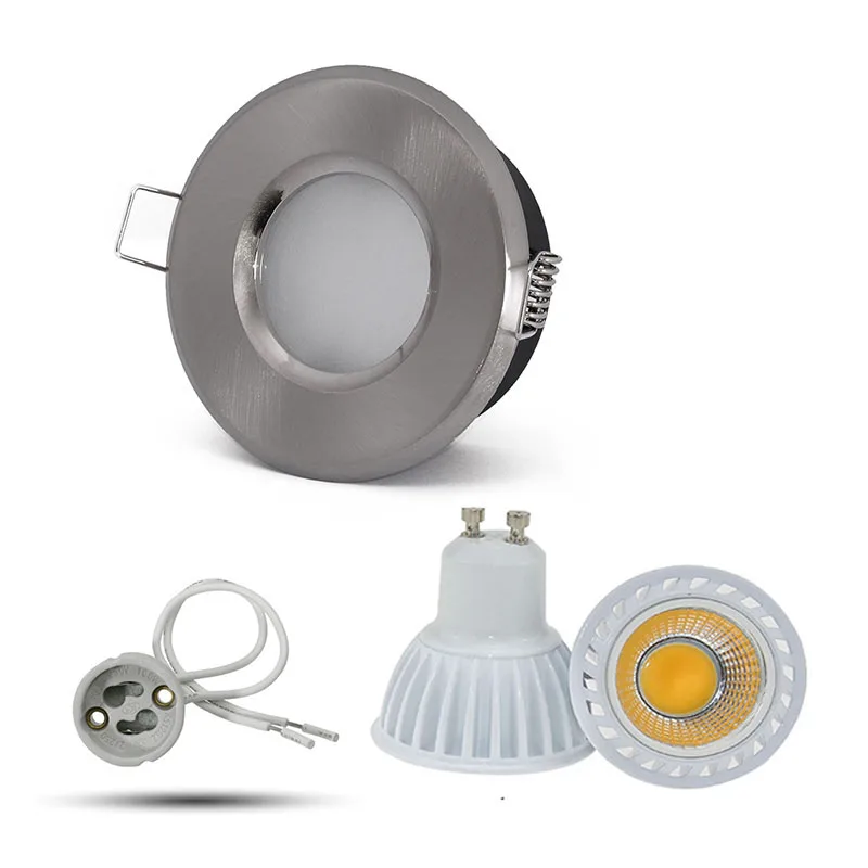 

5W GU10 dimmable led Ceiling Installation Embedded Downlight aluminum in chrome for bathroom shower Down light fixtures