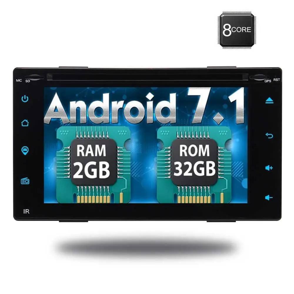 Модели Wi Fi Android 7 1 8 Core dvd плеер для автомобиля 2 Din стерео gps навигация Встроенный