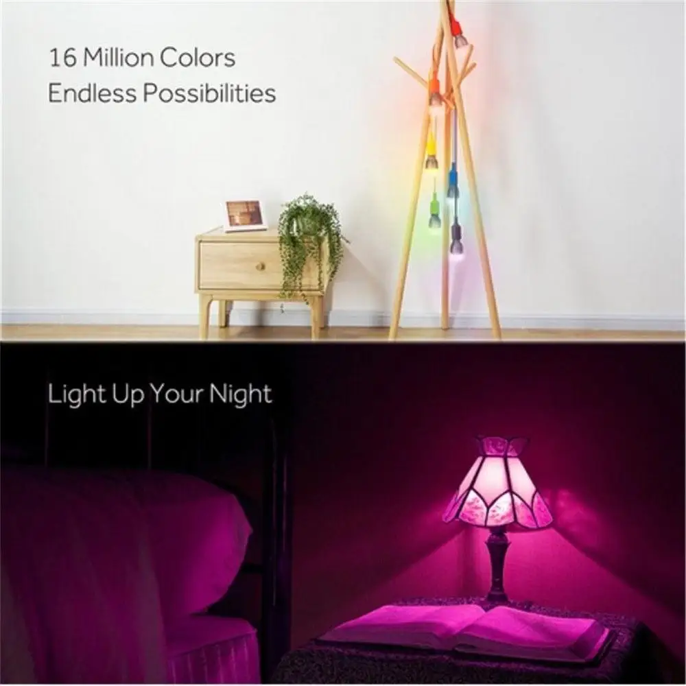 Умная Светодиодная лампа Yeelight E27 9 Вт 220 В Wi Fi с пультом дистанционного