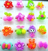 hot sell 30pcs popular high quality cartoon mixed kids rings lovely cute rings cartoon fashion jewelry jewellery