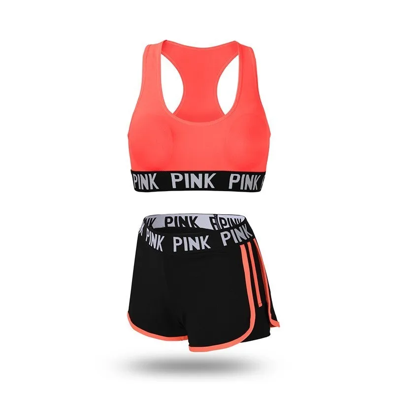 orange set Women Workout Clothes 2 Piece Gym Set Women Yoga Set Sport Set Women Gym Wear Jogging Fitness Clothing Conjunto Sport Mujer - Цвет: orange set