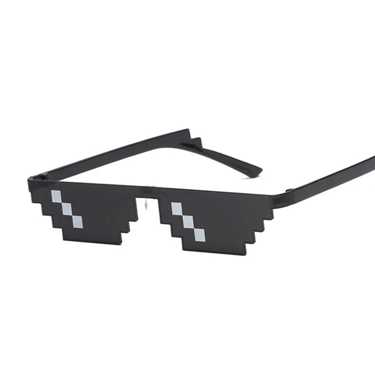 Очки 8 бит MLG Pixelated Солнцезащитные очки женские брендовые Thug Life очки для вечеринки Женские винтажные очки - Цвет линз: Single row
