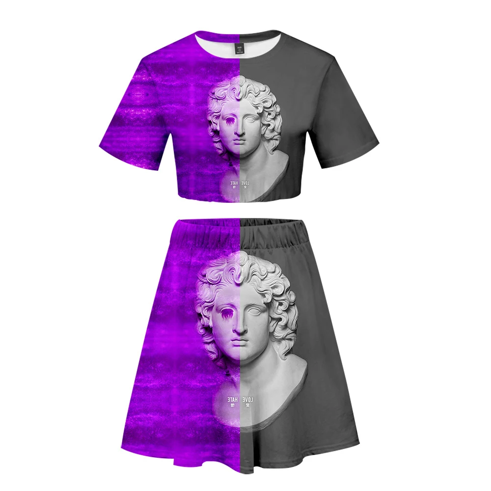 Лидер продаж 2019 года новый модный трендовый комплект с объемным принтом Vaporwave из