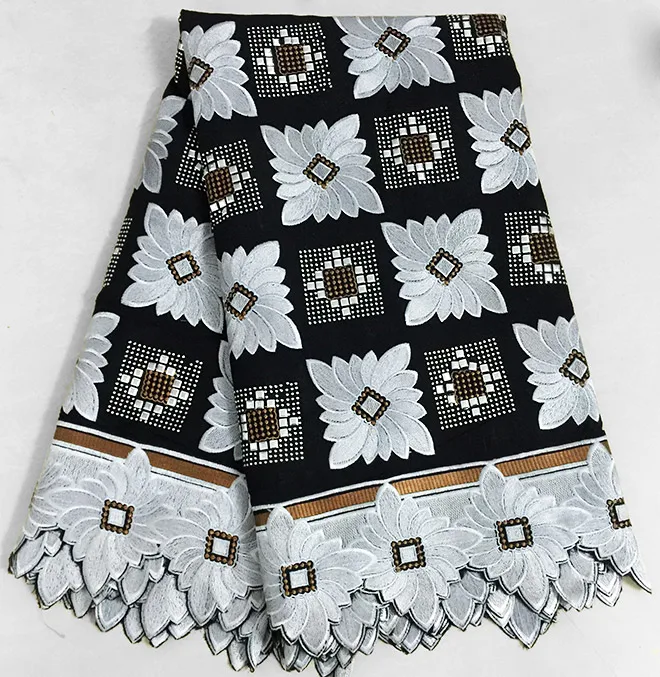 5 ярдов синий сиреневый большой африканская пара кружева 100% хлопковое кружево