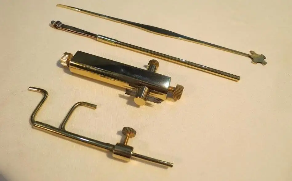 

4pcs various Violin tools,,soundpost Gauge/setter and purfle cutter