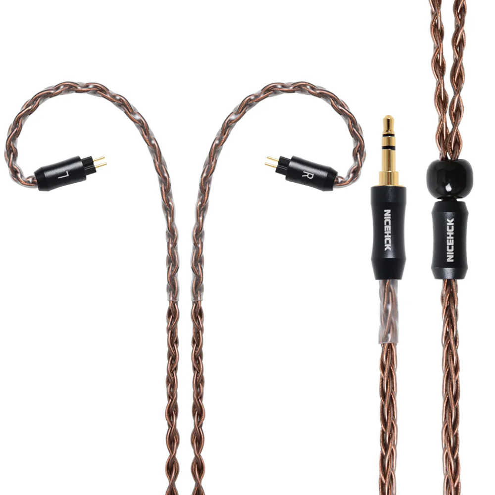 3.5mm With 2Pin NICEHCK 8 ядро высокой чистоты Медь кабель MMCX/2Pin 3,5/2,5/4,4 мм разъем для TFZ ZS10 ZSX ZSN C10 C12 C16 V90 BA5 NX7 Pro/DB3/M6/F3 - Цвет: 3.5mm With 2Pin