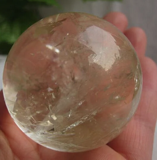 SUIRONG---515+++ Natural Clear Citrine Smoky Yellow Quartz Crystal Sphere Ball | Дом и сад
