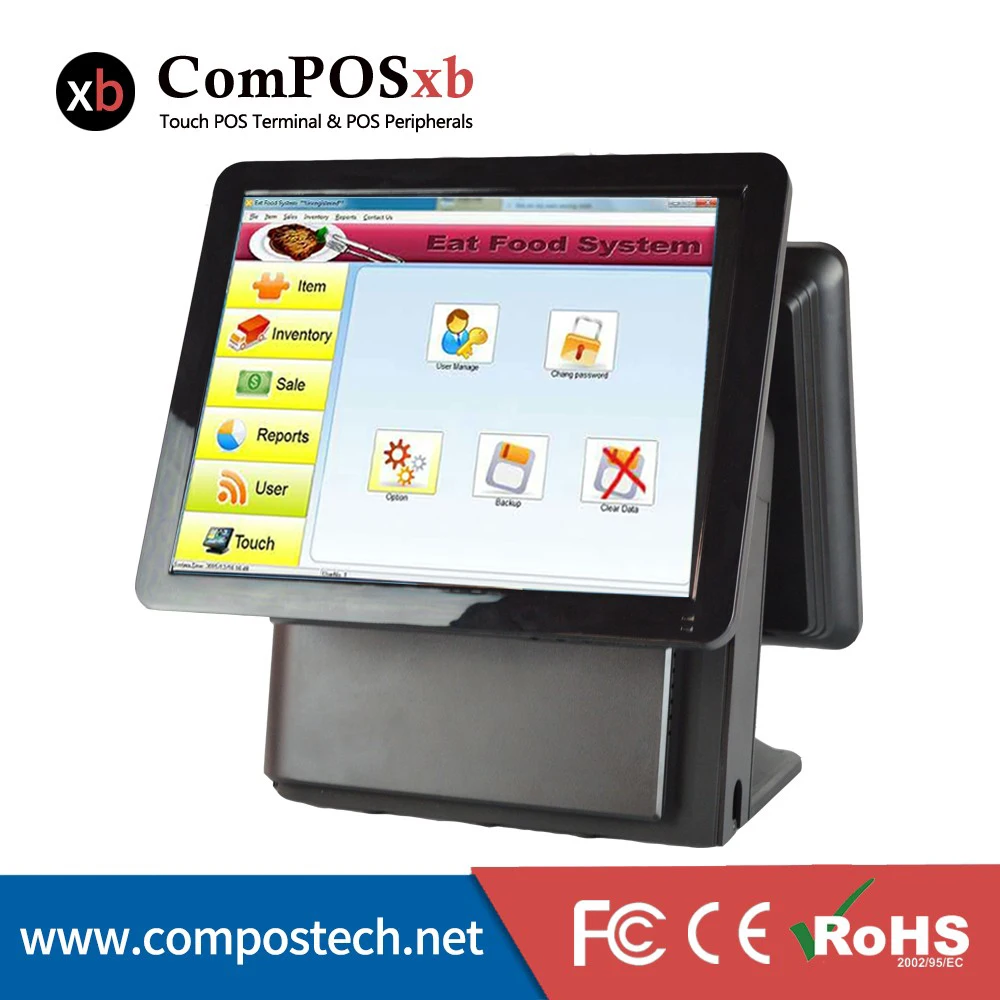 15 &quoti3 Dual Экран монитор сенсорный pos все в одном ПК Системы POS1618D|monitor touch screen 15|monitor
