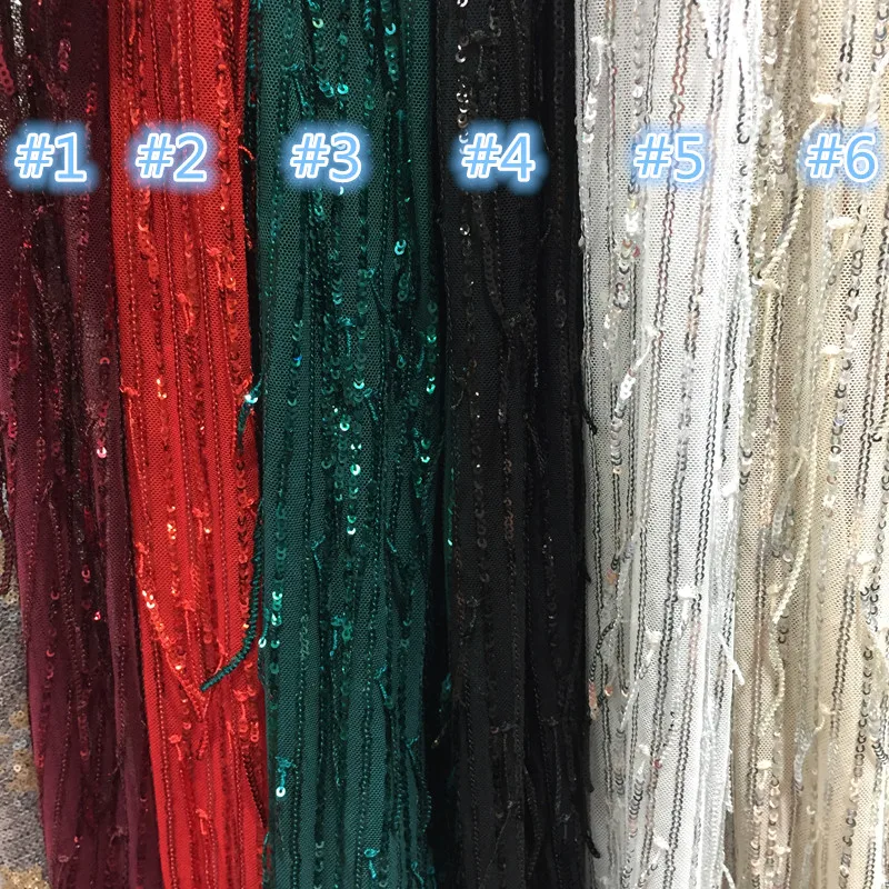 

2019 высокое качество, французское нигерийское Сетчатое кружево с блестками, африканский тюль, сетчатая кружевная ткань для вечернего платья...