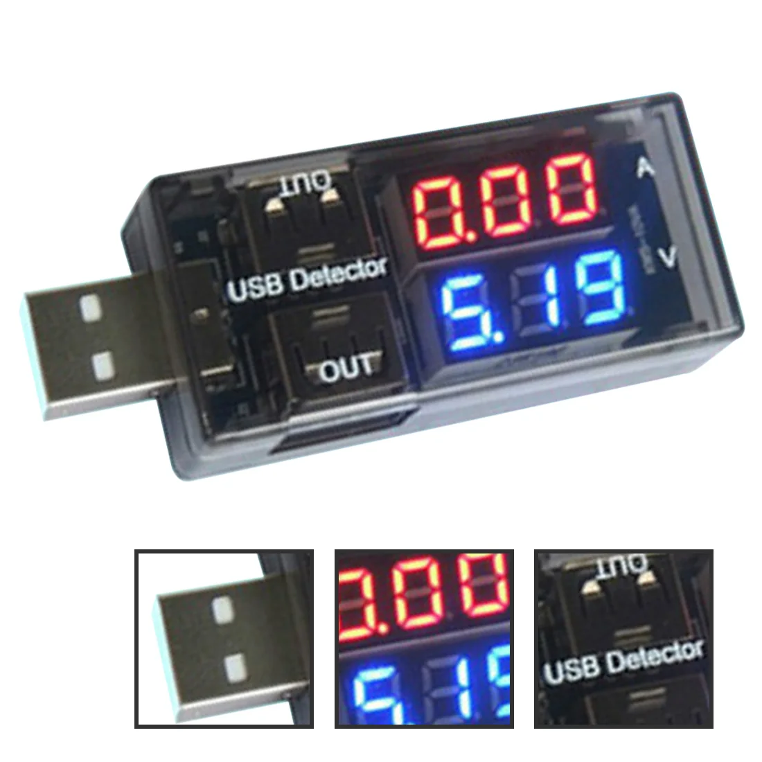 Двойной USB тестер напряжения тока батареи Вольтметр Амперметр зарядное