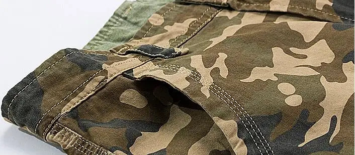 Men Sweat Shorts Camouflage Cargo Summer Cotton Short Pants Knee Length Male Fashion Clothing 2019 Wholesale 10PCS | Мужская одежда