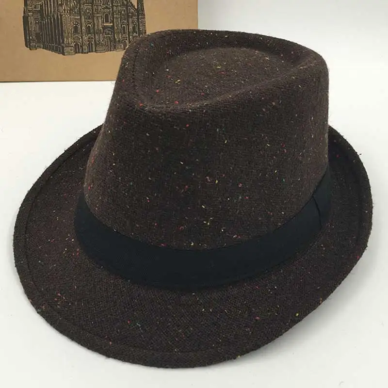 Головные уборы и шапки Fedoras fedora головные для мужчин женщин trilby черная фетровая