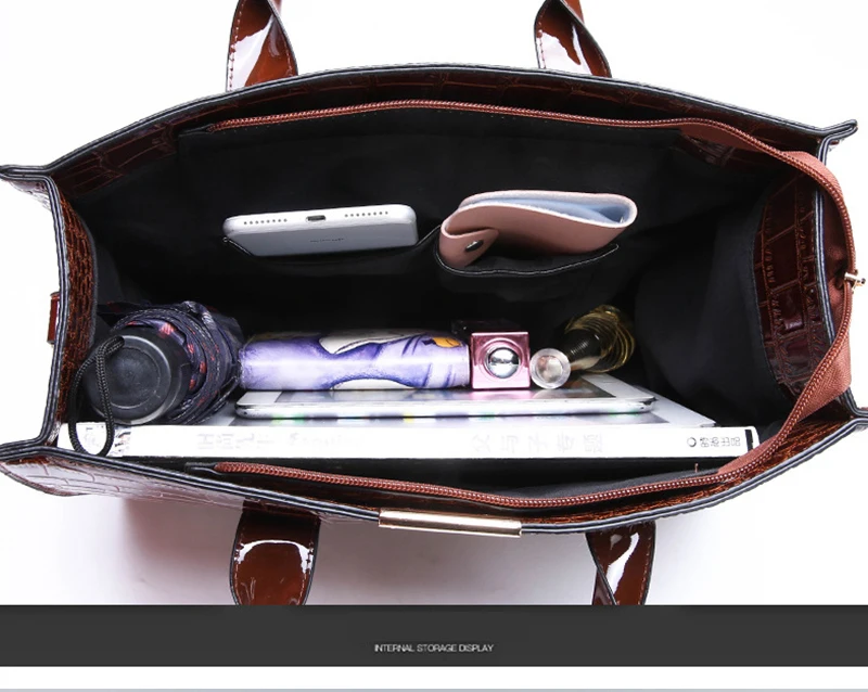 TEAEGG Bolsa Mujer сумки для женщин роскошные сумки женские сумки с крокодиловым узором PU Сумка через плечо основной дизайн