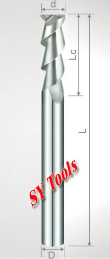 

2 Flutes(Long) Aluminum Cutting Carbide End Mills 4mm