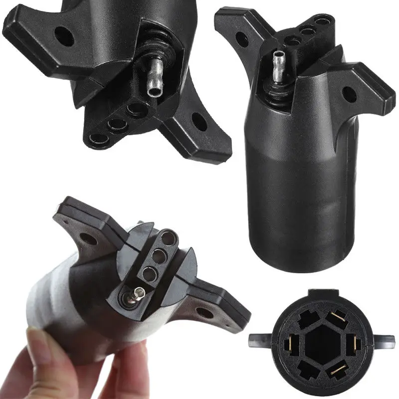 

7 Way Round Tow Vehicle End To 4 Pin Flat Trailer End Connector 12V Waterproof U EGO TRAILER