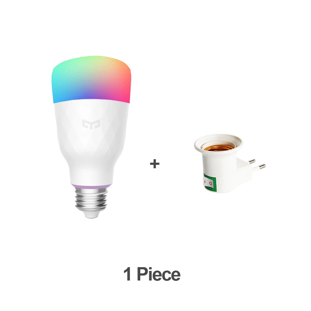 1 PC RGB Bulb Горячее Обновление версии Xiao mi jia Yeelight умный светодиодный лампочка красочный белый умный лампочка для mi home App с адаптером для ЕС - Цвет: 1 PC RGB Bulb