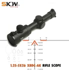 Тактический Оптический прицел SKWoptics 1,25-5x26A для охоты, компактный прицел для винтовки kalashniov, сетка BDC