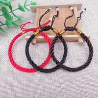 100pcs red black coffee rope chain for diy bracelets fashion jewelry for men women new year christmas gift strands bracelet