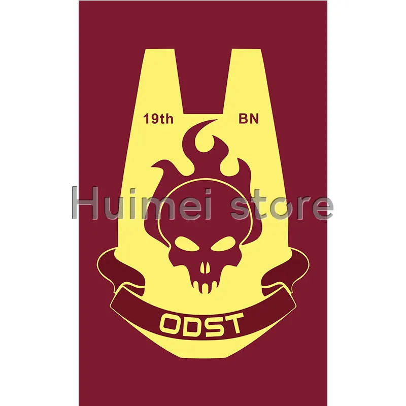 ODST флаг 3x5 футов индивидуальный цифровой односторонний баннер с черепом|Флаги