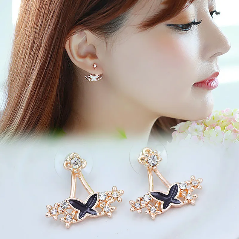 2017 новые модные золотистые серьги с кристаллами ювелирные изделия полные цветов