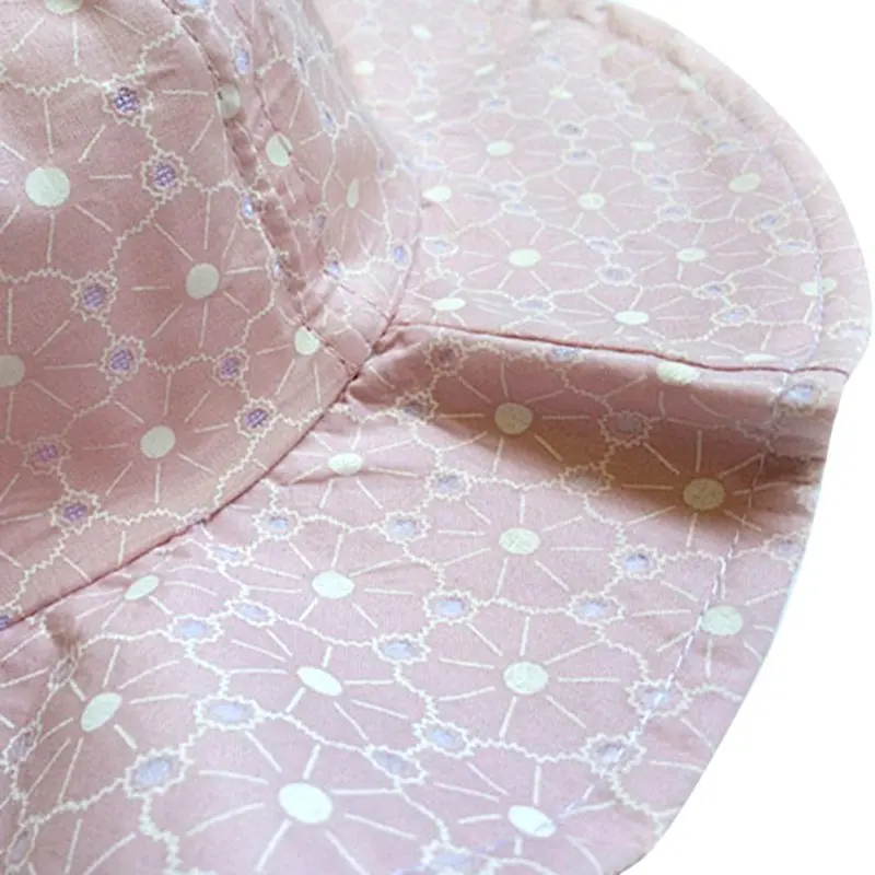 Infant Visor Cotton Sun Cap Floral Print Summer Outdoor Baby Girl Pink White Beach Bucket Hats New Unisex Acrylic Dot | Детская одежда