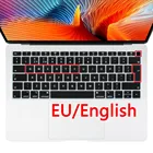 Чехол для клавиатуры для Macbook Air 13, 2020, 2019, A1932, A2179, английский, водонепроницаемый, пыленепроницаемый, сверхтонкий